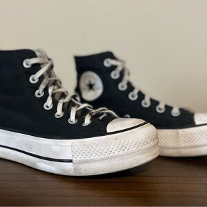 Classic Black High-Top Platform Converse
